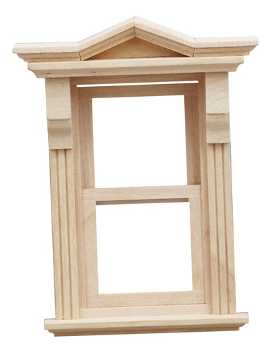 1: 12 Muebles De Casa De Muñecas Con Ventana De Madera,