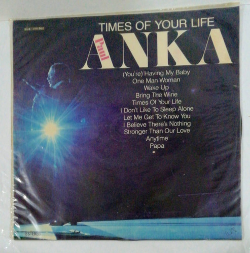  Paul Anka Vinilo Times Of Your Life Rock Pop U. A. 1976 