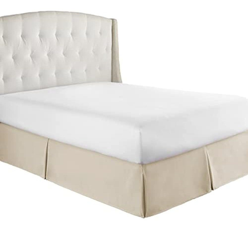 Falda Para Cama Tamaño Queen Color Crema De Hc Collection -