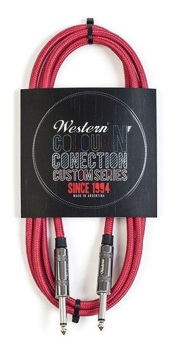 Cable Guitarra Bajo Plug Recto 6m Textil Western Mcrtx60