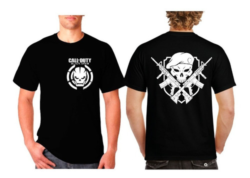 Poleras Estampadas Con Diseño Call Of Duty Ambos Lados