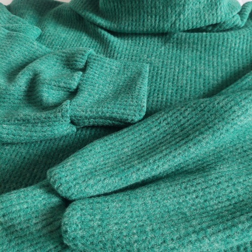 Polera Mujer Oversize Waffle Invierno