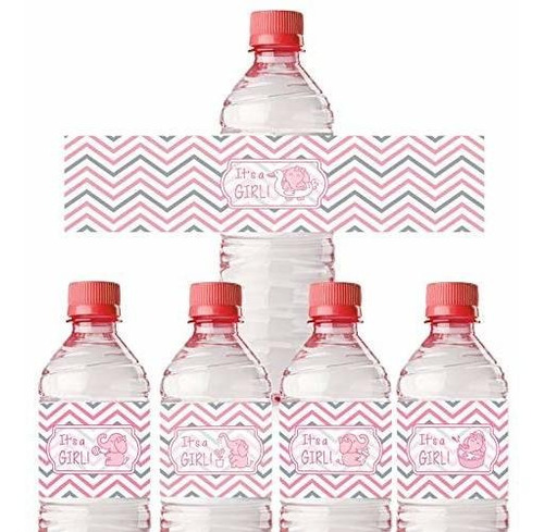 Etiquetas Para Botellas De Agua Para Baby Shower De Niña, En