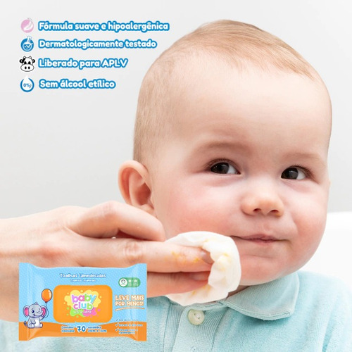 Kit 5 Toalhas Umedecidas Baby Club Ultra Care C/70un Cada