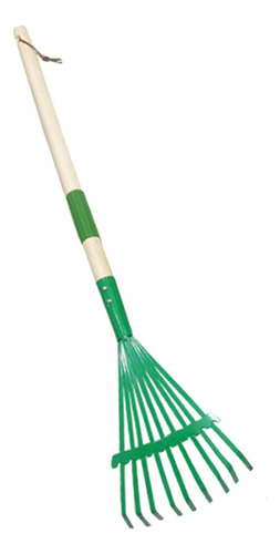 Ancinho De Folhas Para Jardim, Resistente Com Cabo De