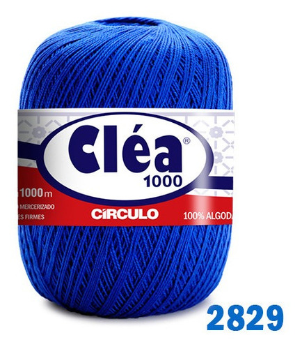 Linha Cléa 1000m Círculo Crochê Cor 2829 - Azul Bic