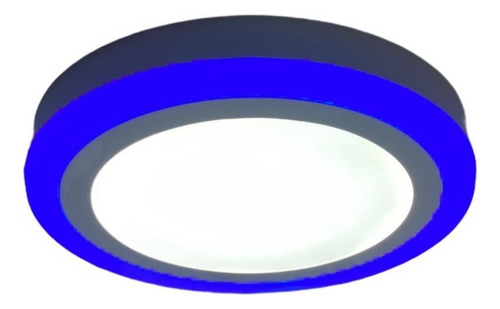 Foco Panel Plafón Led Bicolor Sobrepuesto 12w + 3w Redondo