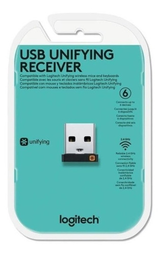 Imagen 3 de 5 de Receptor Usb Logitech Para Mouse Teclado Universal - Cover
