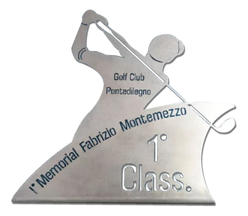 Trofeo Placa Plateada Futbol Patin Tenis Golf  X 15 Cm