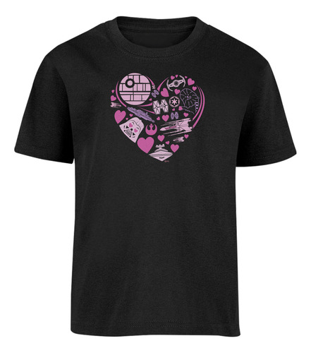 Star Wars Playera Infantil Corazon Galactico Oficial