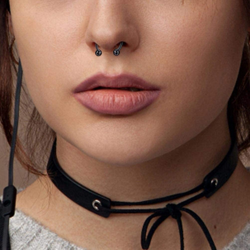 Anillo Piercing Nariz Falso Magnético Sin Perforación 5pares