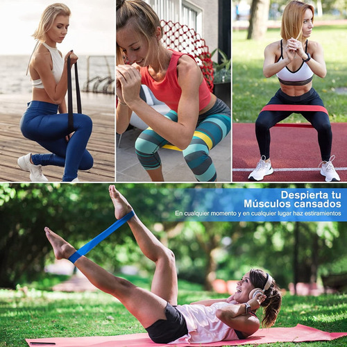 Kit De 5 Bandas Ligas De Resistencia Piernas Ejercicio Yoga