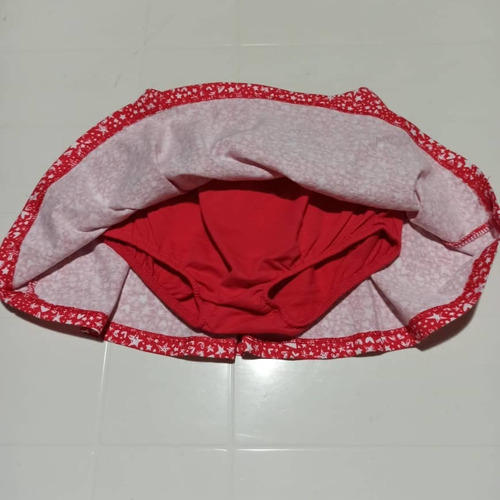 Imagen 3 de 9 de Falda Para Bebe Niña 18 Meses Roja Nueva