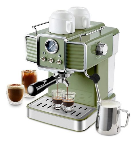 Infinipower Maquina De Cafe Expreso De 15 Barras Con Espumad