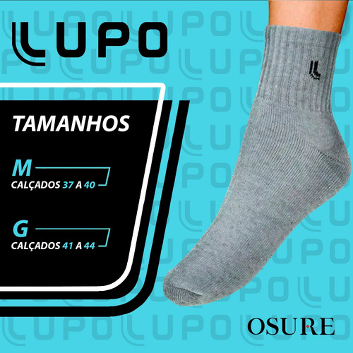Kit 10 Pares Meia Lupo Cano Médio Masculina Atacado Original