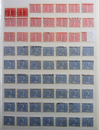 Países Bajos Lote 331 Sellos Numerales 1946-57 Usados L17487