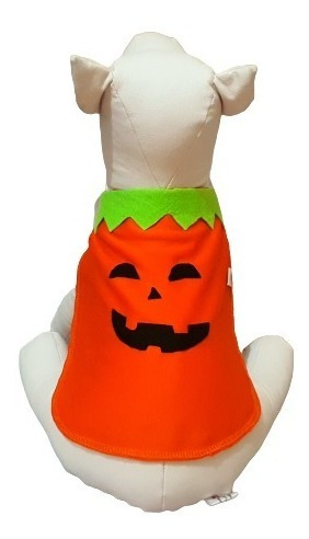 Roupa Roupinha Cachorro Capa Abóbora De Halloween - Tam 2