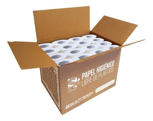Imagen 1 de 4 de Papel Higiénico Sin Plásticos 48u Rutina Sustentable