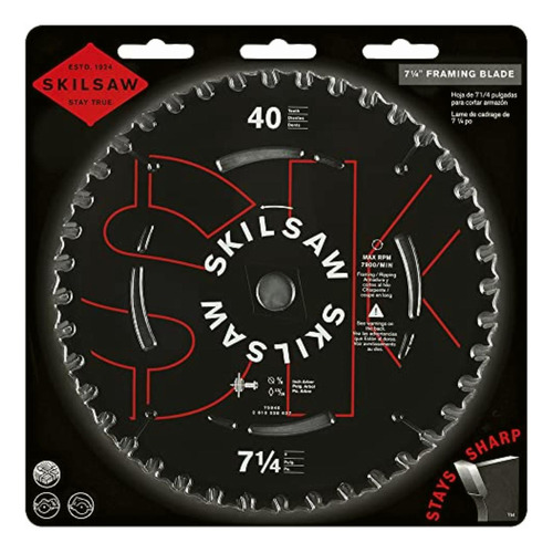 Skil 75940 Titanium 7-1/4 Pulgadas 40 Dientes Atb Hoja De