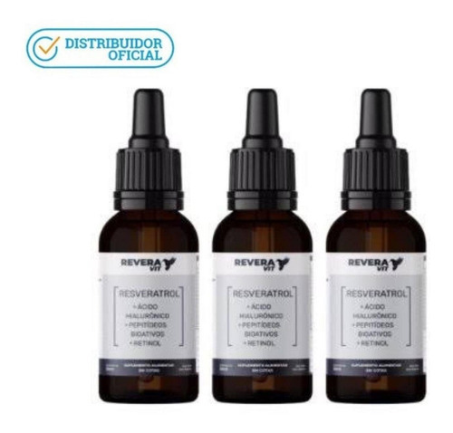 Ácido hialurónico American Reveravit Resveratrol, 3 botellas