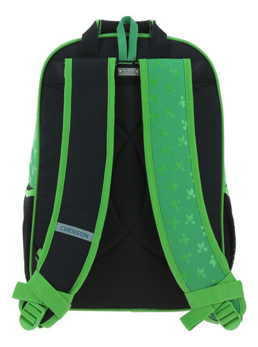 Mochila Escolar Primaria Minecraft Creeper Zombie Chenson 3d Verde Mc66084-g