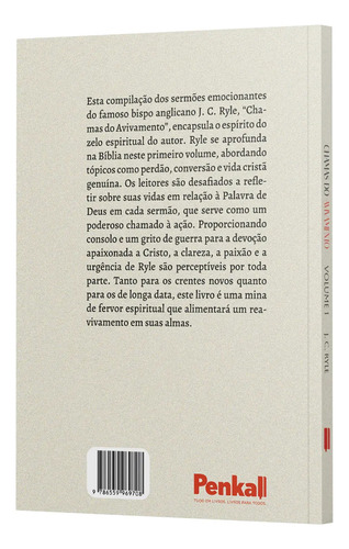 Livro Chamas Do Avivamento Volume 1 - J. C. Ryle