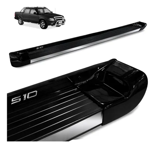 comprar Estribo Lateral S10 Cd 2007 2008 Preto Liszt Personalizado