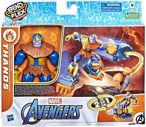 Marvel - Figura Thanos Set Misión - Bend And Flex
