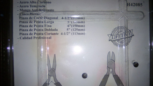 Juego De Alicates Y/o Pinzas 5 Piezas