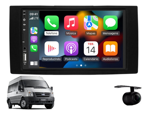 Central Multimidia Apple Carplay Ford Transit 2008 2009 2010