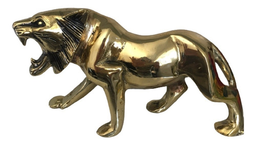 Leão Bronze Rei Dos Animais Escultura Estatueta Africa Selva