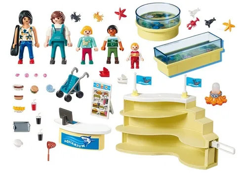 Set Playmobil Tienda De Acuario Y Alberca Con Pinguinos Env o gratis