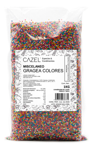 Gragea De Colores 1kg