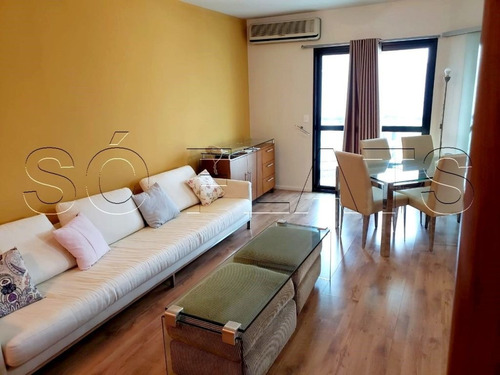 Imagem 2 de 15 de Flat Alto Padrão No Paraíso 100m² 02 Dorms E Cozinha Completa - Sf34042