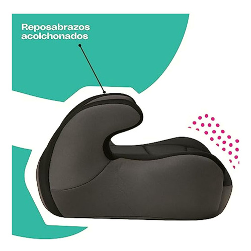 Cosco Autoasiento Booster Rise Lx Fossil Black