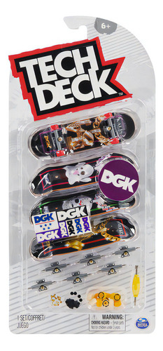 Kit 4 Skate De Dedo Coleção Dgk  - Tech Deck