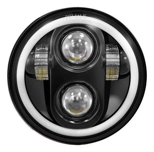 Faro Led Harley 5 3/4 Led Drl Ojos De Angel 5.75 Moto