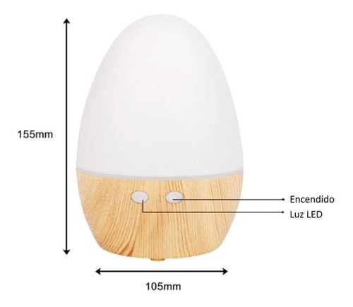Imagen 8 de 10 de Humidificador Difusor Aromaterapia Ultrasonico Usb Velador