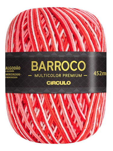 Kit Barroco Multicolor Premium 3un 6 Fios 400g Linha Crochê Cor Antúrio