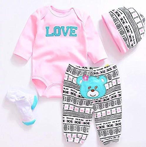 Muñecas Renacidas Ropa De Bebé Pink Outfits Para 20-  Rllxe