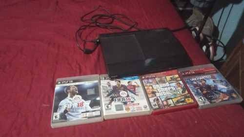 Play Station 3 Con 3 Juegos Gta 5 Fifa 18 Fifa 14 Y Call