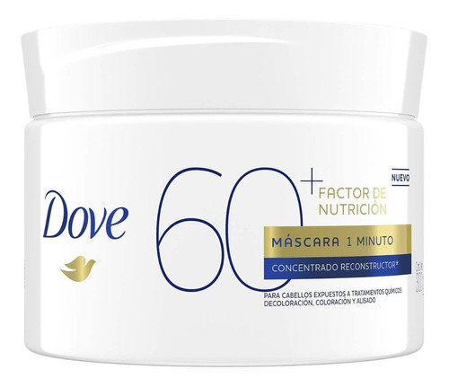 Mascara Tratamiento Dove Factor Nutricion 60+ 1min 300gr