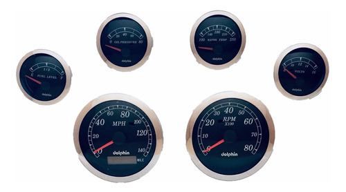 Dolphin Gauge Medidor Velocidad Gps Calibre 6 Color