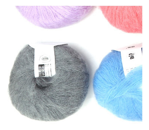 Popular Suave Mohair Pashm Punto Angora Hilo De Lana Largo C