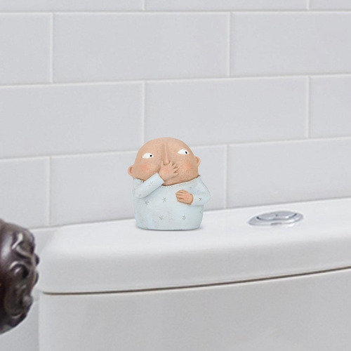 Estatua De Baño Holding Nose Sculpture Kitschy