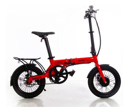 Imagem 1 de 5 de Bicicleta Elétrica Dobrável Egow Sonic Aro 16 - Red