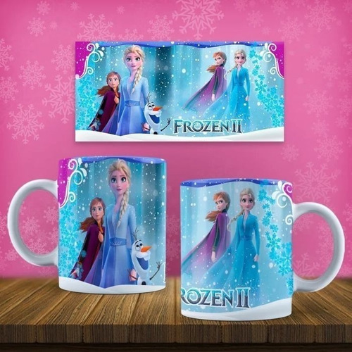 Imagen 3 de 10 de Plantillas Sublimar Estampar Frozen 2, Tazones Y Poleras