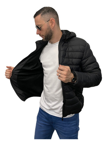 Campera Importada Inflable Pluma + Corderito Hombre