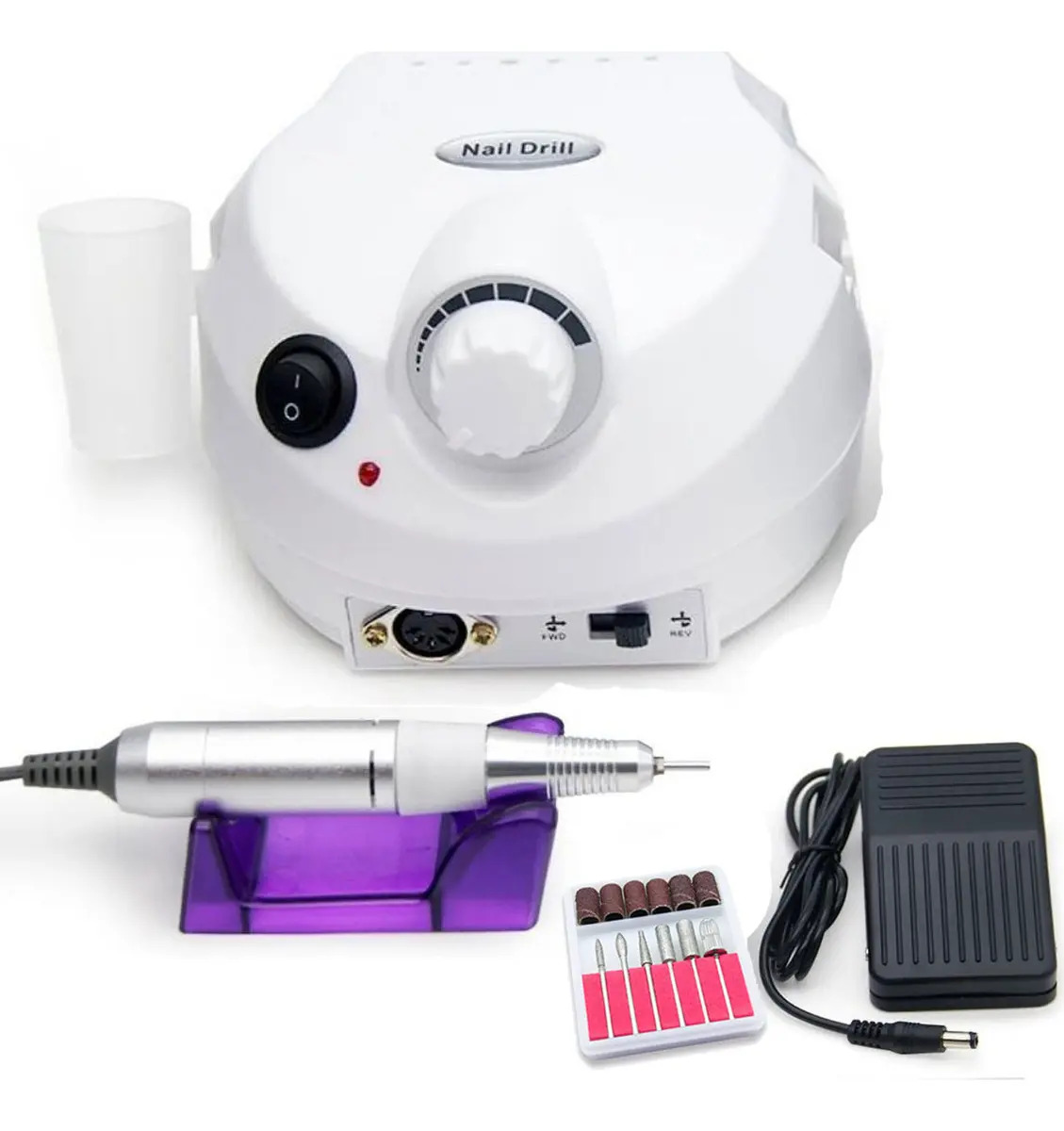 Lixadeira Porquinho Lixa Motor Unhas Elétrica 45000 Rpm Es1 Cor Branco