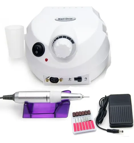 Lixadeira Porquinho Lixa Motor Unhas Elétrica 45000 Rpm Es1 Cor Branco